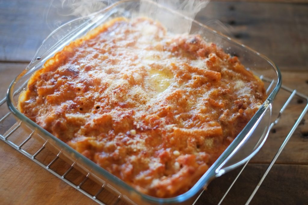 あさイチのひき肉のバターしょうゆトマト煮のレシピ