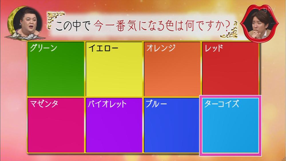 月曜から夜ふかし 深層心理が分かる8色占い 結果 マツコ 村上 7月27日 きなこのレビューブログ