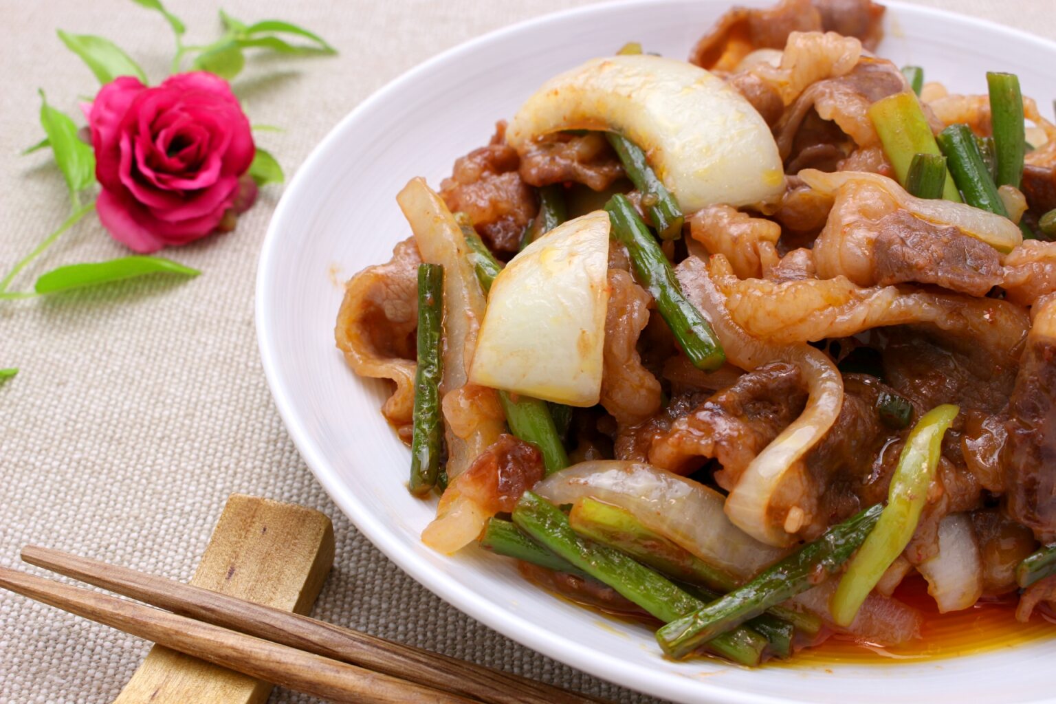 国産牛肉炒めのレシピ